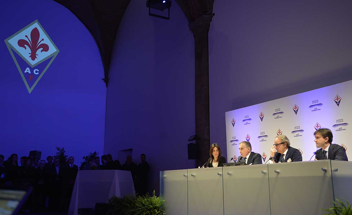 Presentazione nuovo stadio Andrea Della Valle Nardella Cognigni