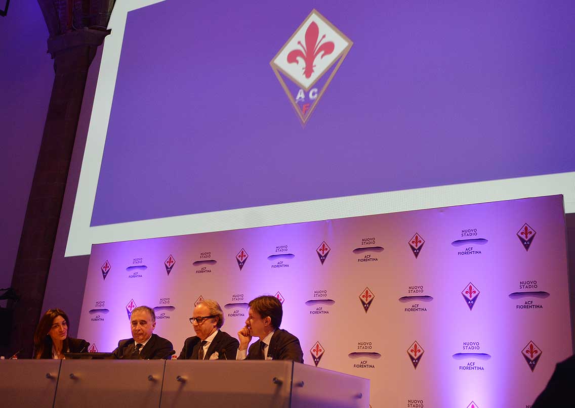 Presentazione nuovo stadio Andrea Della Valle Nardella Cognigni