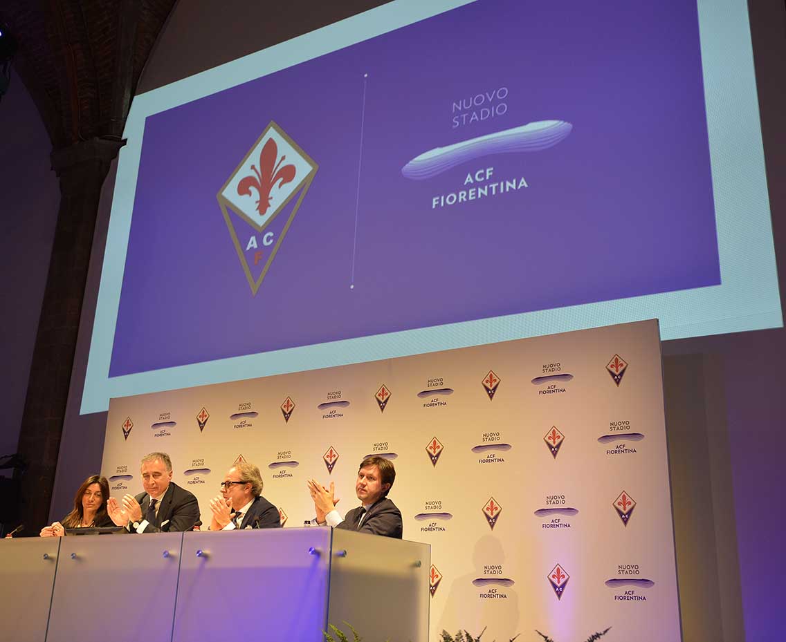 Presentazione nuovo stadio Andrea Della Valle Nardella Cognigni