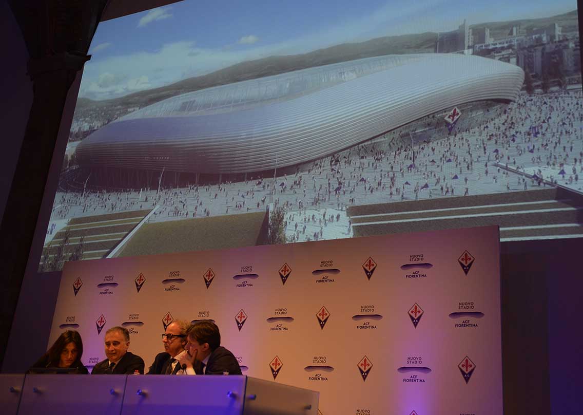 Presentazione nuovo stadio Andrea Della Valle Nardella Cognigni