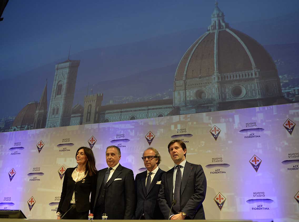 Presentazione nuovo stadio Andrea Della Valle Nardella Cognigni