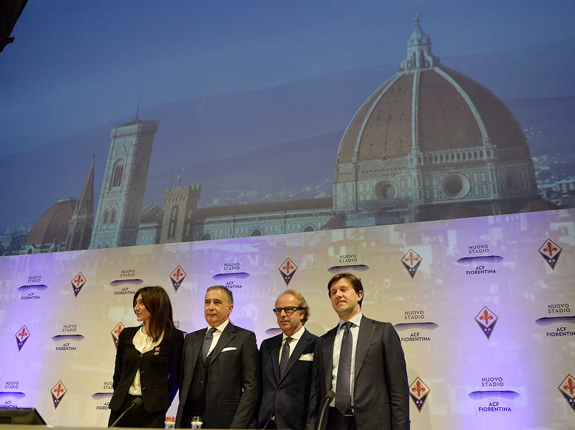 Presentazione nuovo stadio Andrea Della Valle Nardella Cognigni