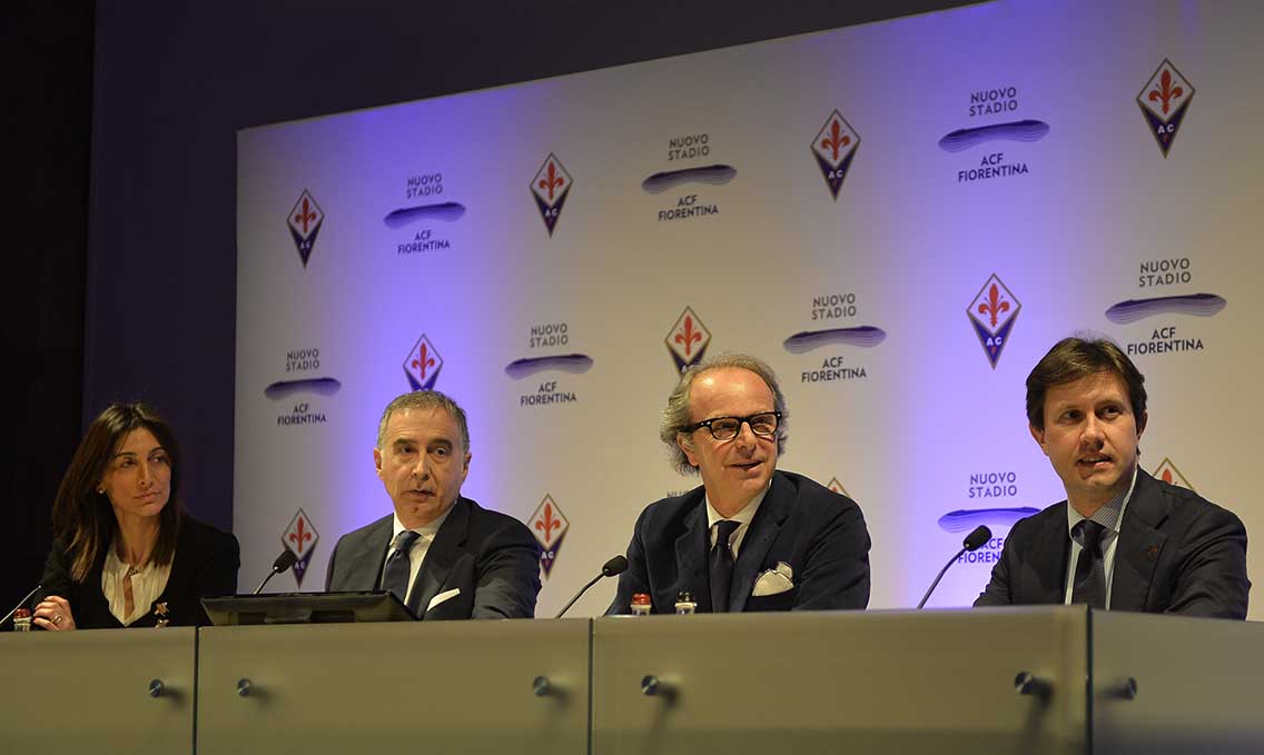 Presentazione nuovo stadio Andrea Della Valle Nardella Cognigni