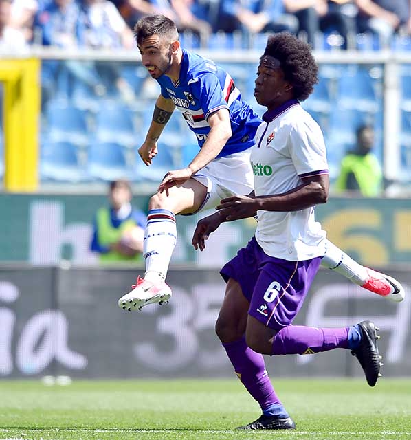 Bruno Fernandes Sanchez SAMPDORIA-FIORENTINA 09-04-2017. GALASSI SILVANO