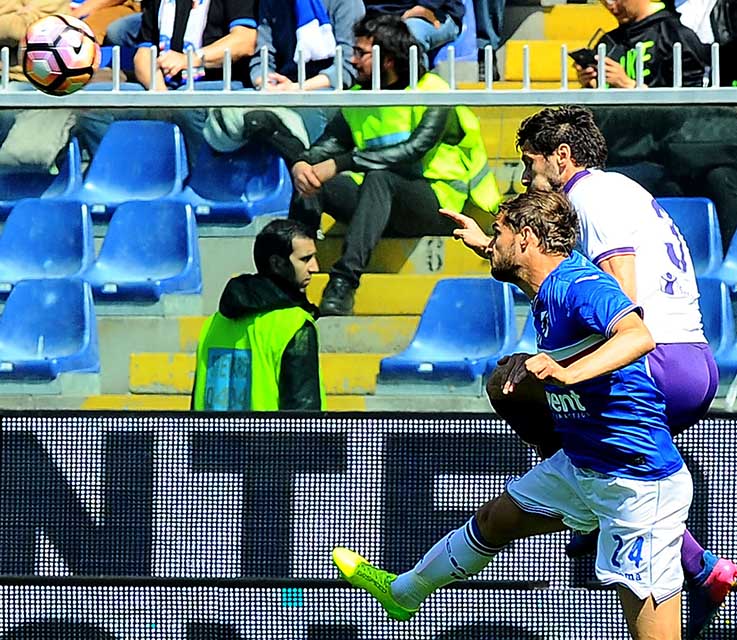 SAMPDORIA-FIORENTINA 09-04-2017. GALASSI SILVANO Bartosz Bereszinski e Milan Badelj