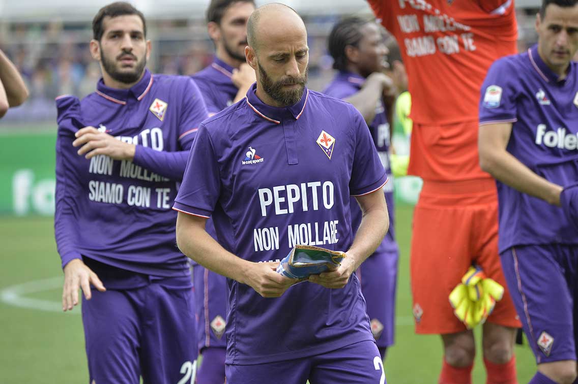 Fiorentina-Empoli Borja valero maglietta Giuseppe Rossi