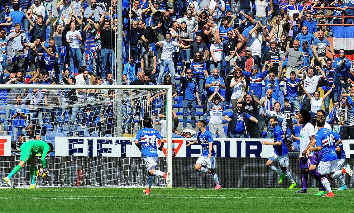 Goal SAMPDORIA-FIORENTINA 09-04-2017. GALASSI SILVANO