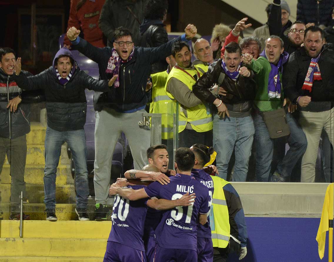 Fiorentina-Inter Esultanza gol