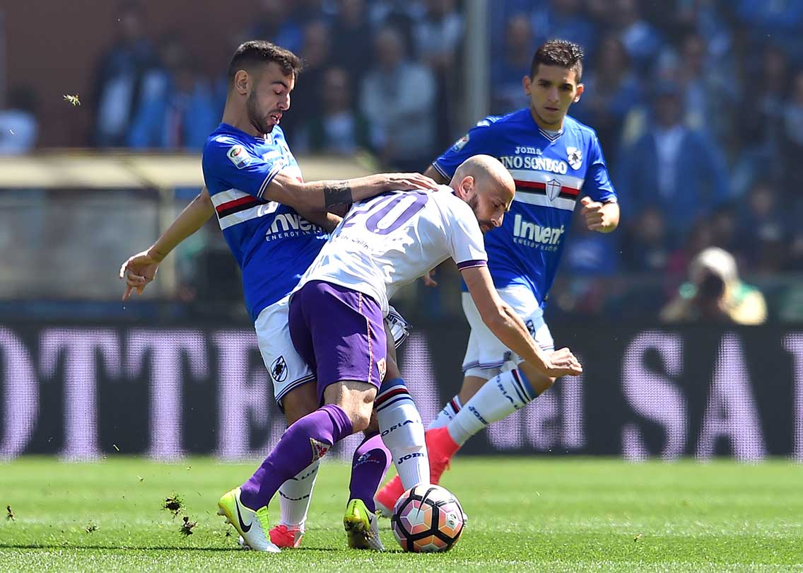 Borja Valero SAMPDORIA-FIORENTINA 09-04-2017. GALASSI SILVANO