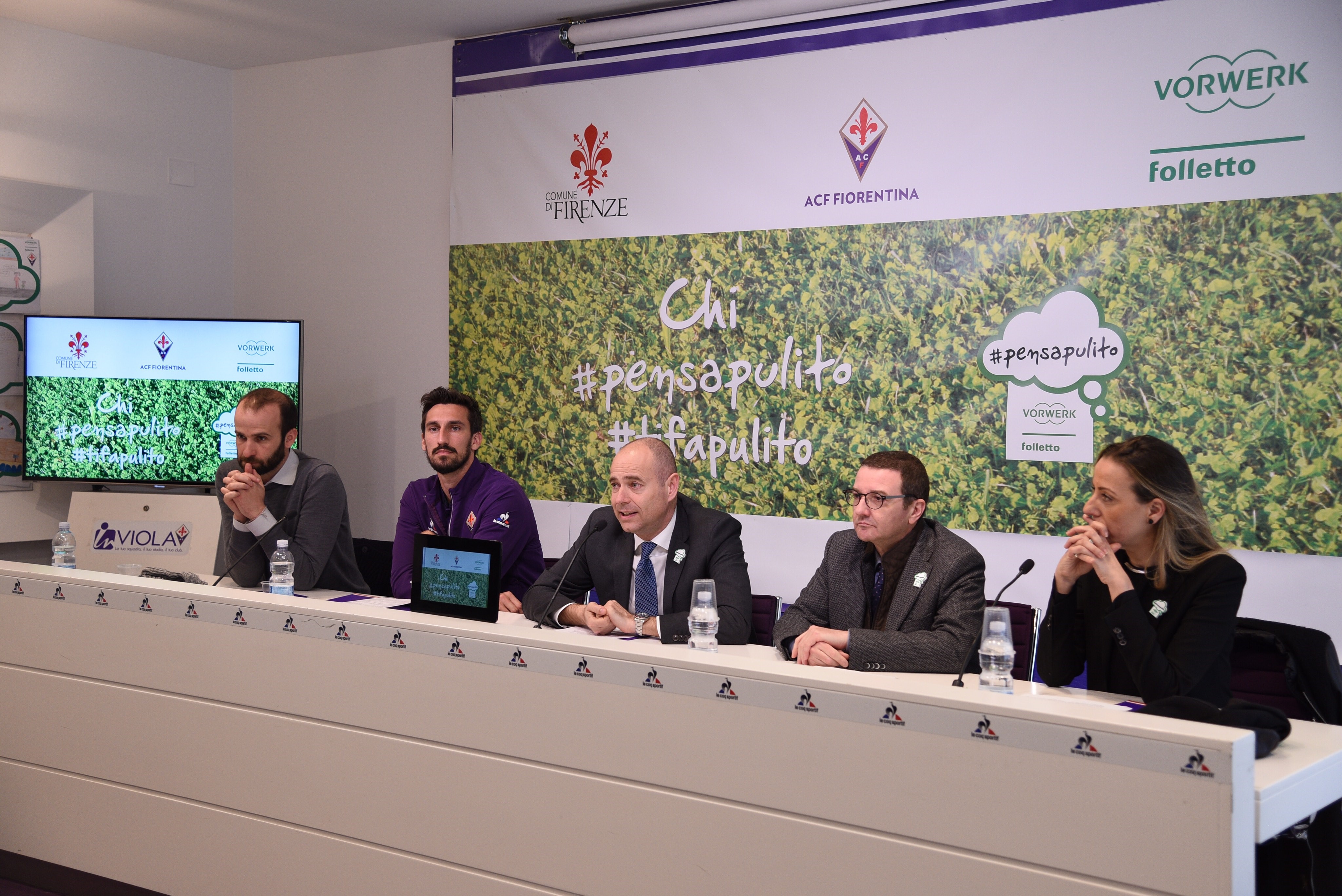 Fiorentina, Folletto e Comune di Firenze presentano #Tifapulito