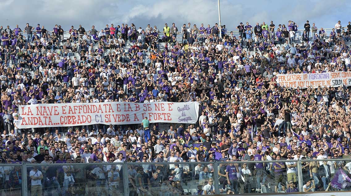 Fiorentina-Lazio Tifosi striscioni