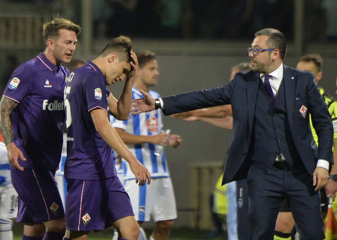 Fiorentina-Pescara Chiesa espulso