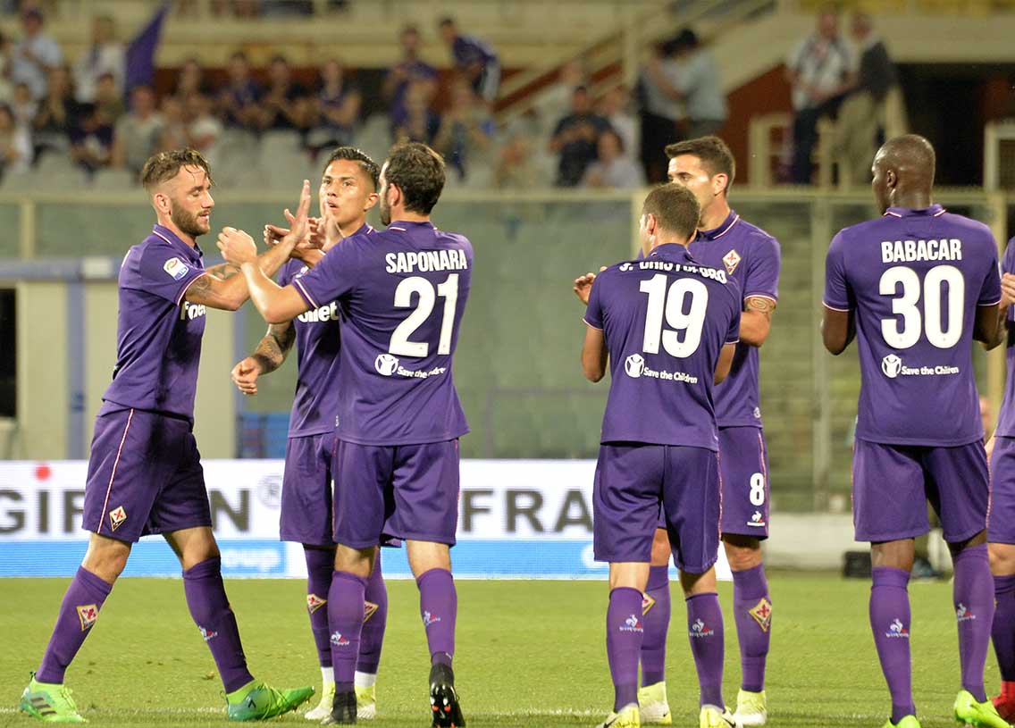 Fiorentina-Pescara Saluto Gonzalo Rodriguez