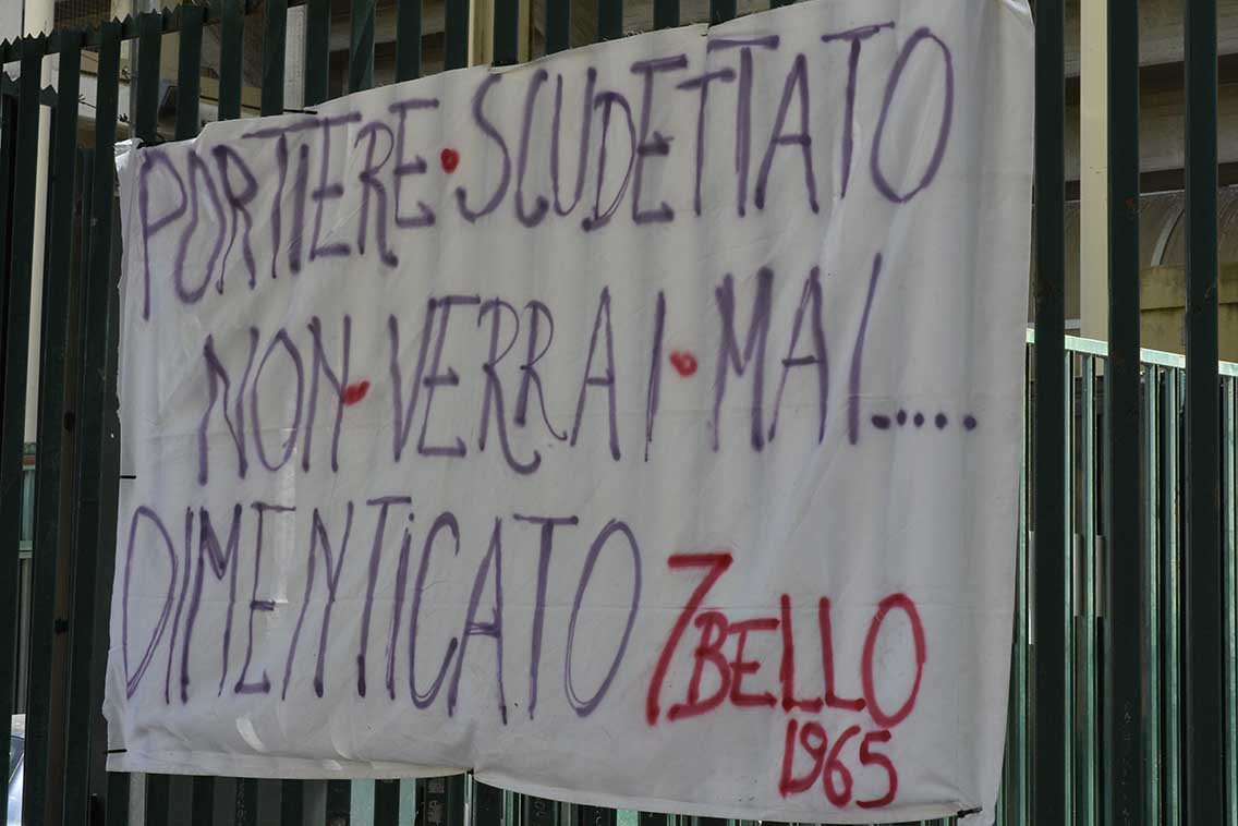 FIORENTINA 07-06-2017. STRISCIONI AL FRANCHI IN RICORDO DI GIULIANO SARTI. GALASSI SILVANO