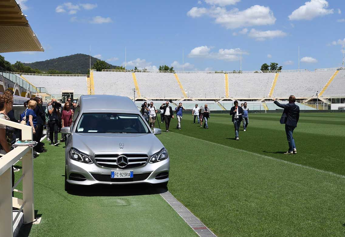 FIORENTINA 07-06-2017. IL FUNERALE DI GIULIANO SARTI AL FRANCHI. GALASSI SILVANO