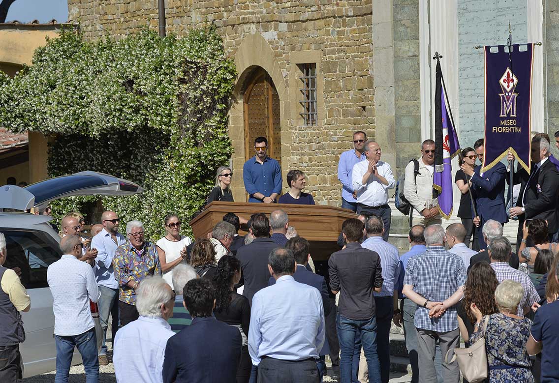 FIORENTINA 07-06-2017. IL FUNERALE DI GIULIANO SARTI. GALASSI SILVANO