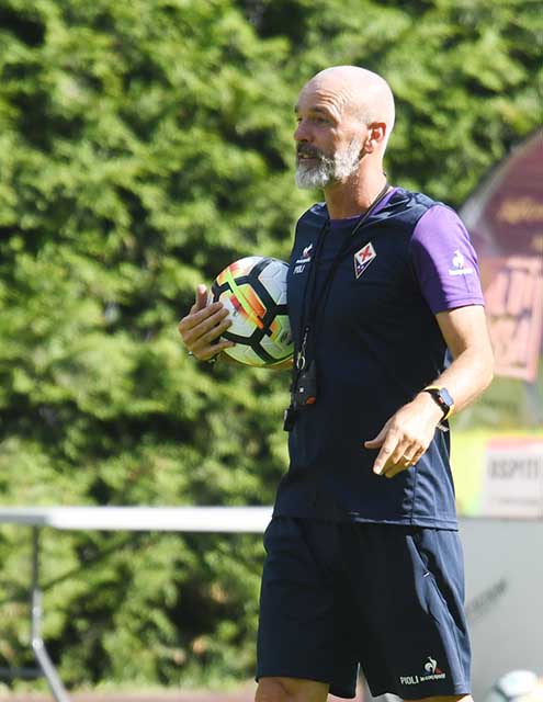 Pioli Allenamento Fiorentina a Moena 2017