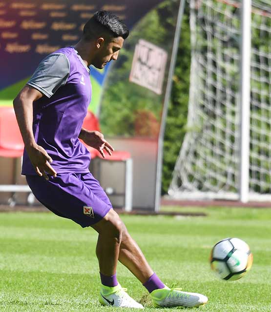 Maxi Olivera Allenamento Fiorentina a Moena 2017