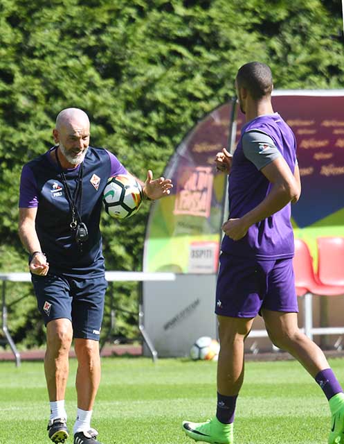 Pioli Allenamento Fiorentina a Moena 2017