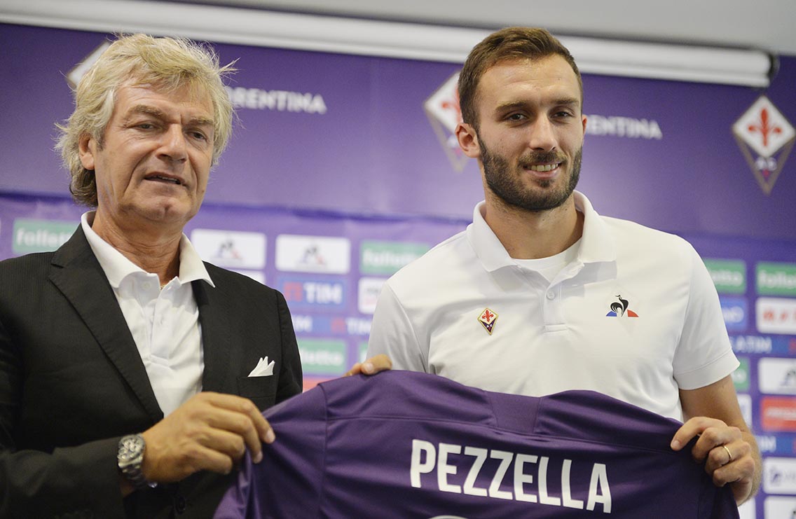 FIORENTINA 24-08-2017 GIANCARLO ANTOGNONI PRESENTA GERMAN PEZZELLA. GALASSI SILVANO