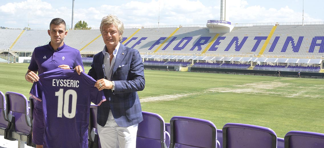 FIORENTINA 17-08-2017. GIANCARLO ANTOGNONI PRESENTA VALENTIN EYSSERIC. GALASSI SILVANO