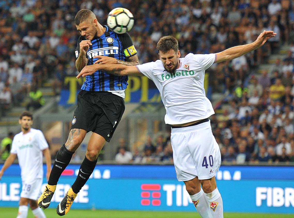 INTER-FIORENTINA CAMPIONATO SERIE A 20-08-2017 GOL DI MAURO ICARDI. GALASSI SILVANO