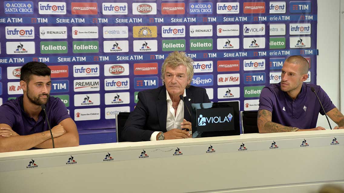 FIORENTINA 18-08-2107 PRESENTAZIONE DI MARCO BENASSI E CRISTIANO BIRAGHI . GALASSI SILVANO