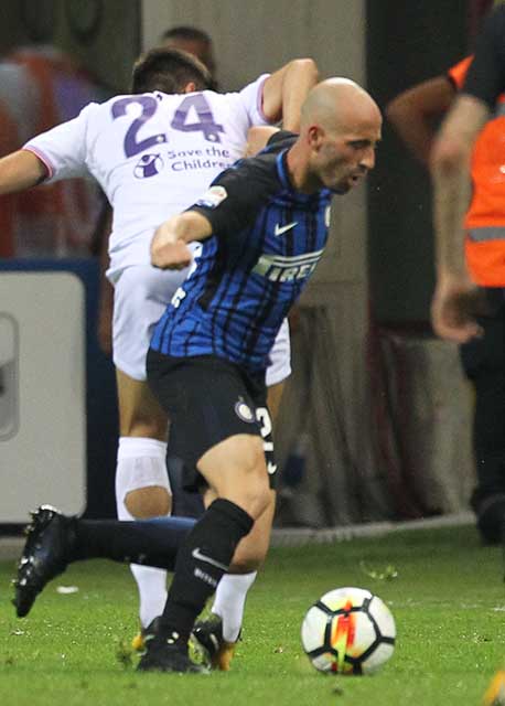 INTER-FIORENTINA CAMPIONATO SERIE A 20-08-2017 BORJA VALERO. GALASSI SILVANO