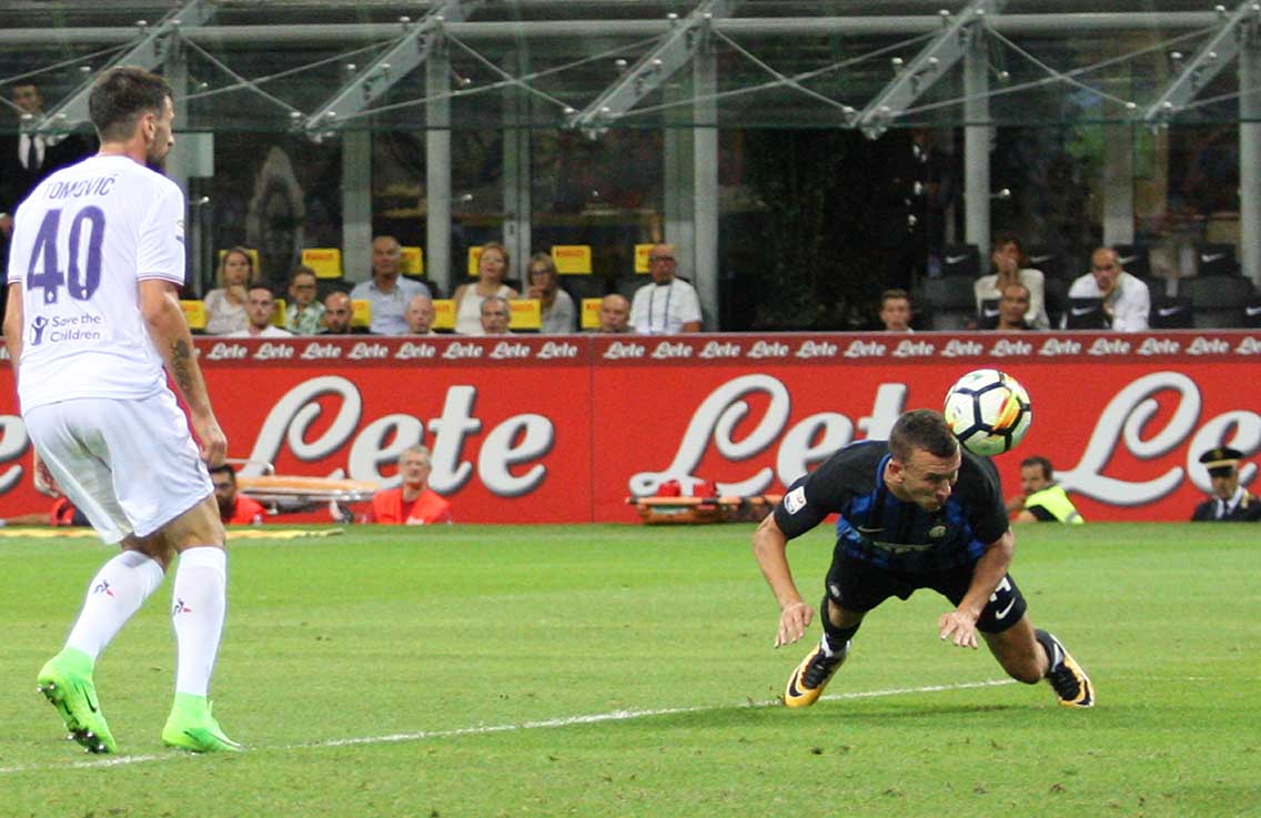 INTER-FIORENTINA CAMPIONATO SERIE A 20-08-2017 Tomovic Perisic GALASSI SILVANO