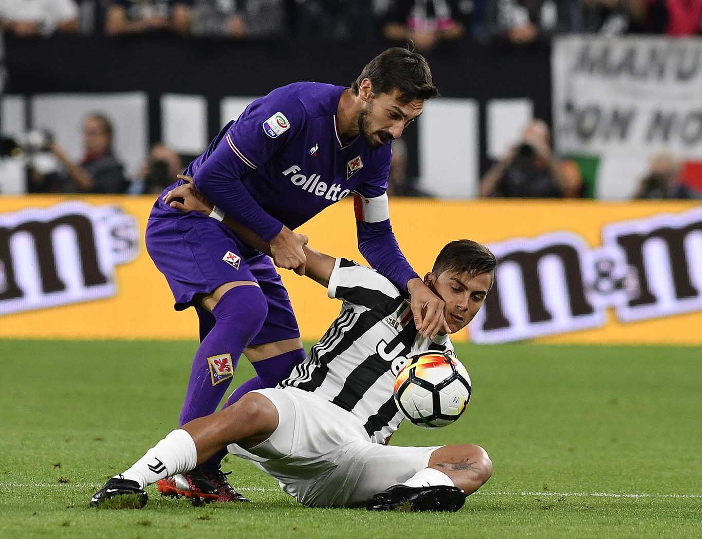 JUVENTUS-FIORENTINA. 20-09-2017. DAVIDE ASTORI E DYBALA. GALASSI SILVANO