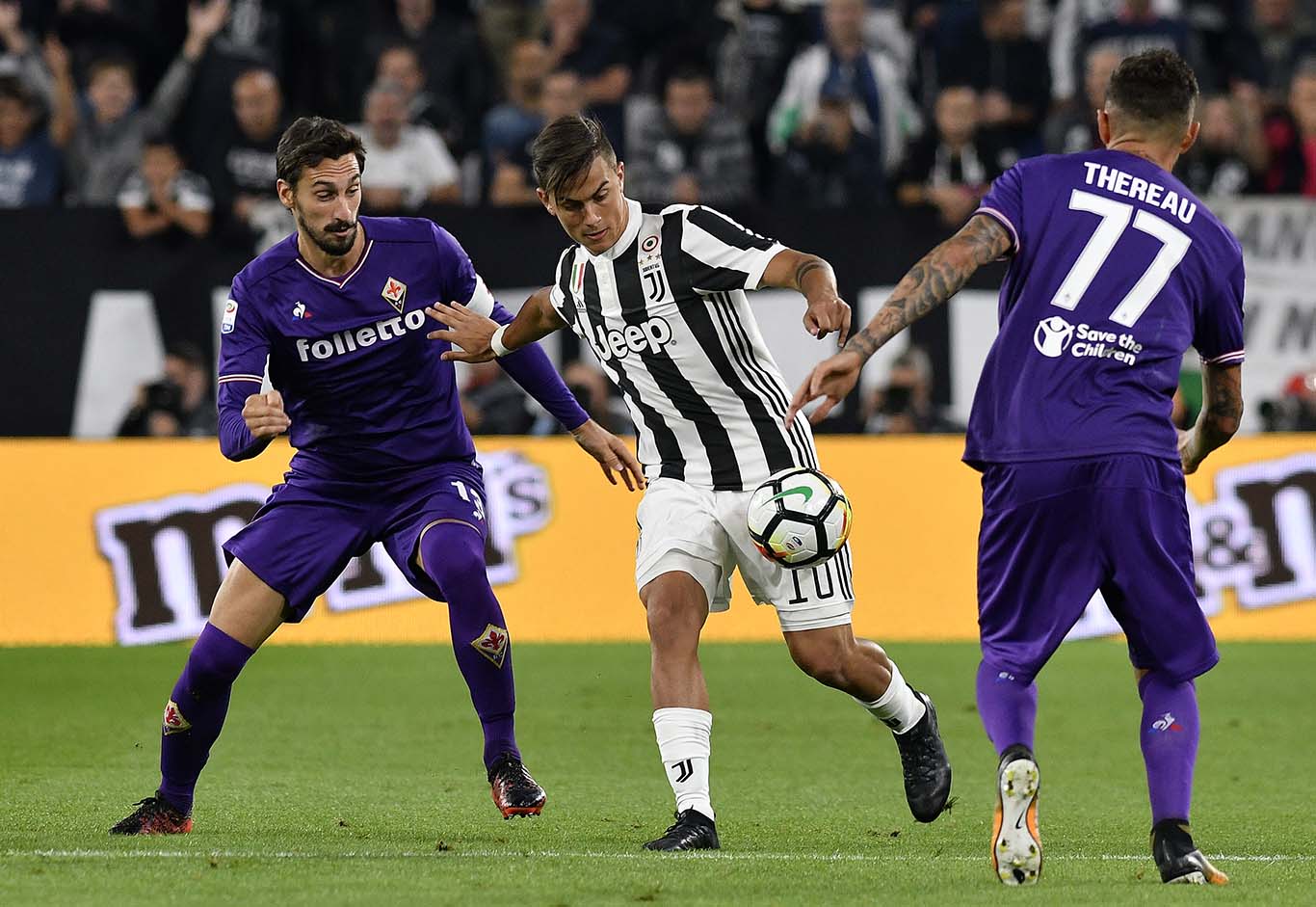 JUVENTUS-FIORENTINA. 20-09-2017. CYRIL THEREAU, DYBALA E ASTORI. GALASSI SILVANO