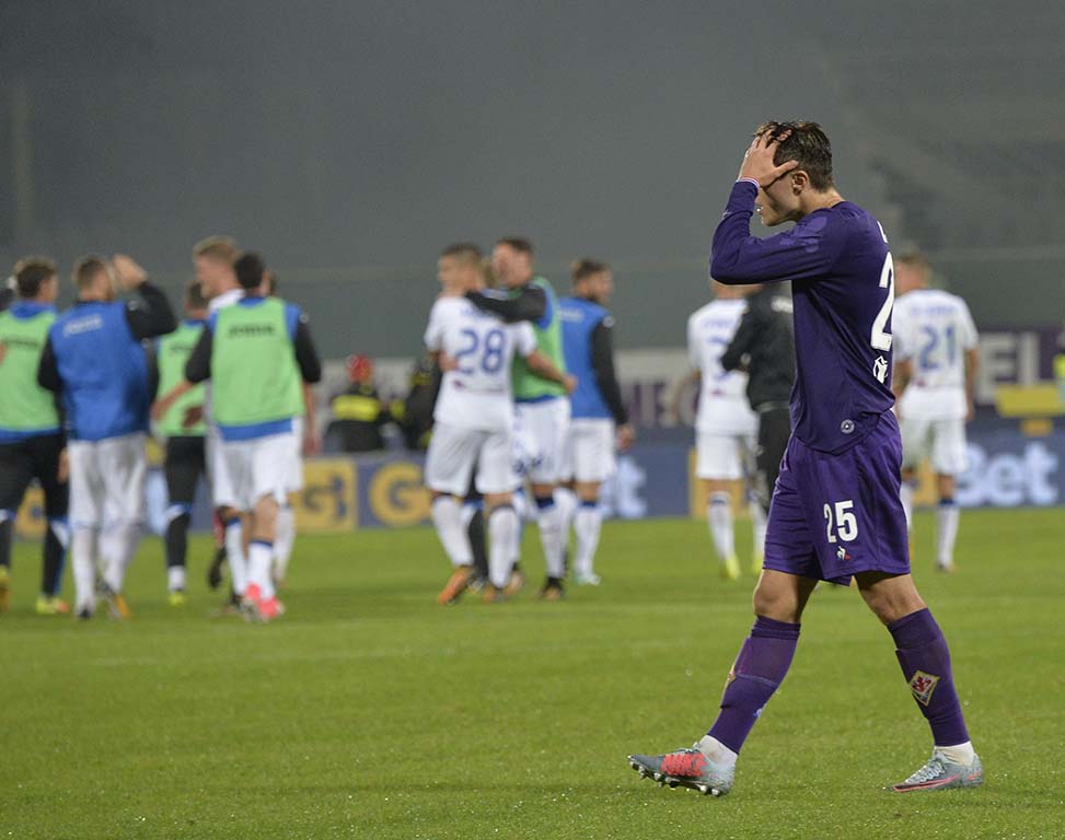 FIORENTINA-ATALANTA 24-09-2017 delusione di federico chiesa. SILPRESS/GALASSI SILVANO