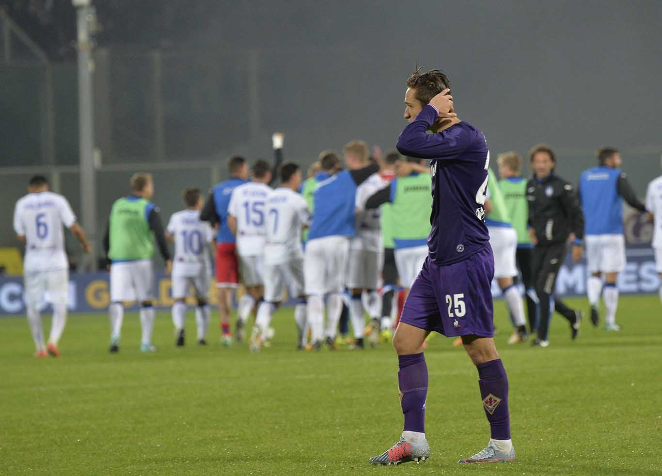 FIORENTINA-ATALANTA 24-09-2017 delusione di federico chiesa. SILPRESS/GALASSI SILVANO
