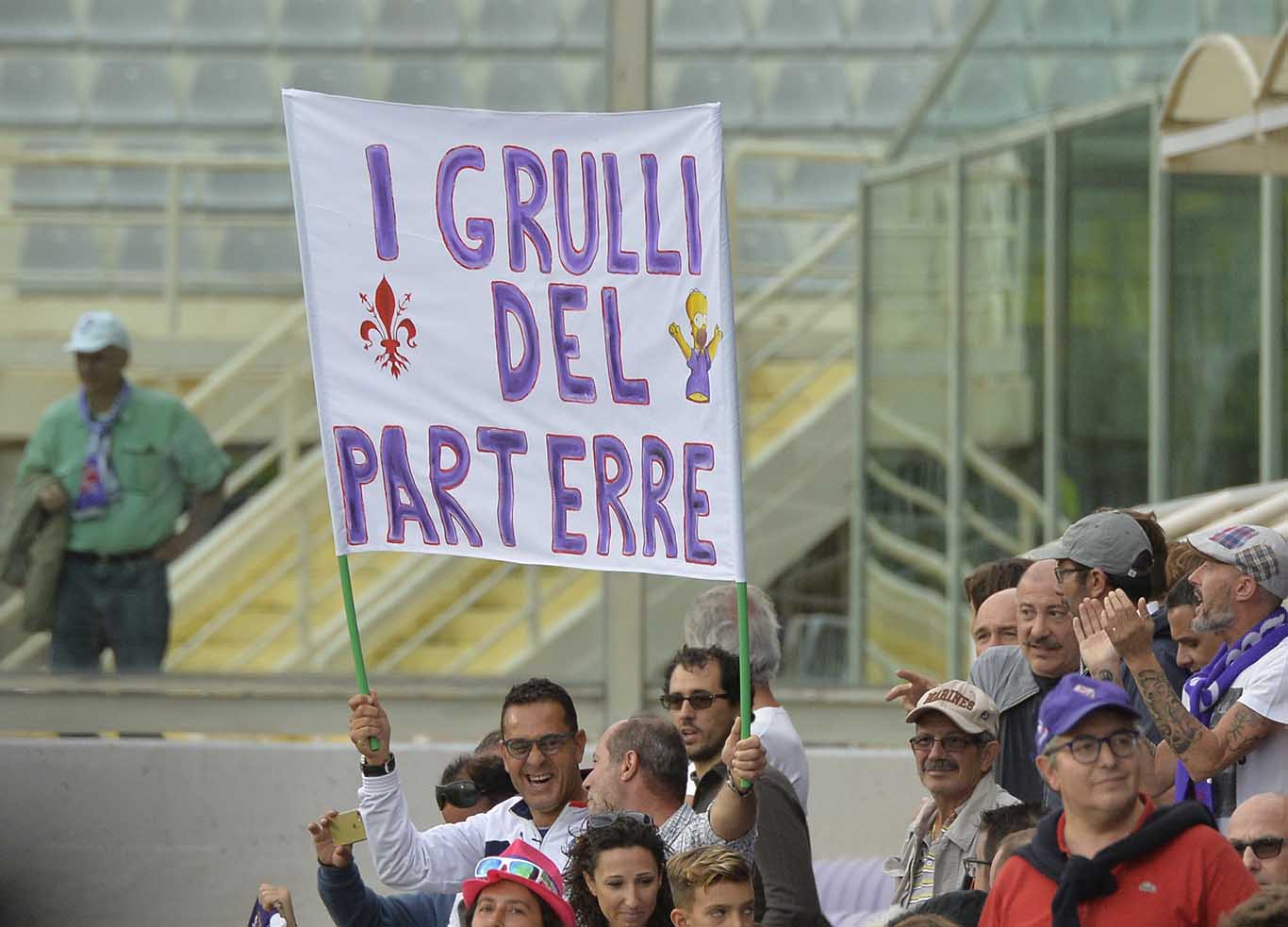 Fiorentina-Bologna I grulli del parterre