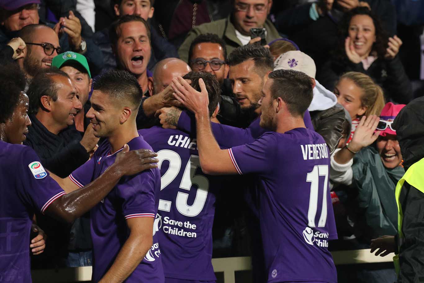 FIORENTINA-ATALANTA 24-09-2017 ESULTANZA DI FEDERICO CHIESA. SILPRESS/GALASSI SILVANO
