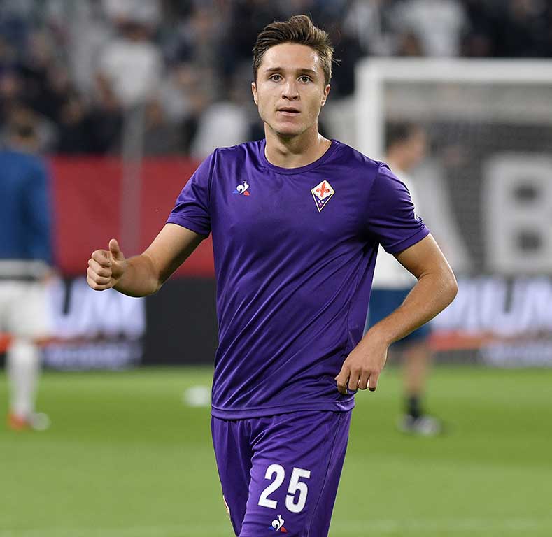 JUVENTUS-FIORENTINA 20-09-2017. FEDERICO CHIESA. GALASSI SILVANO
