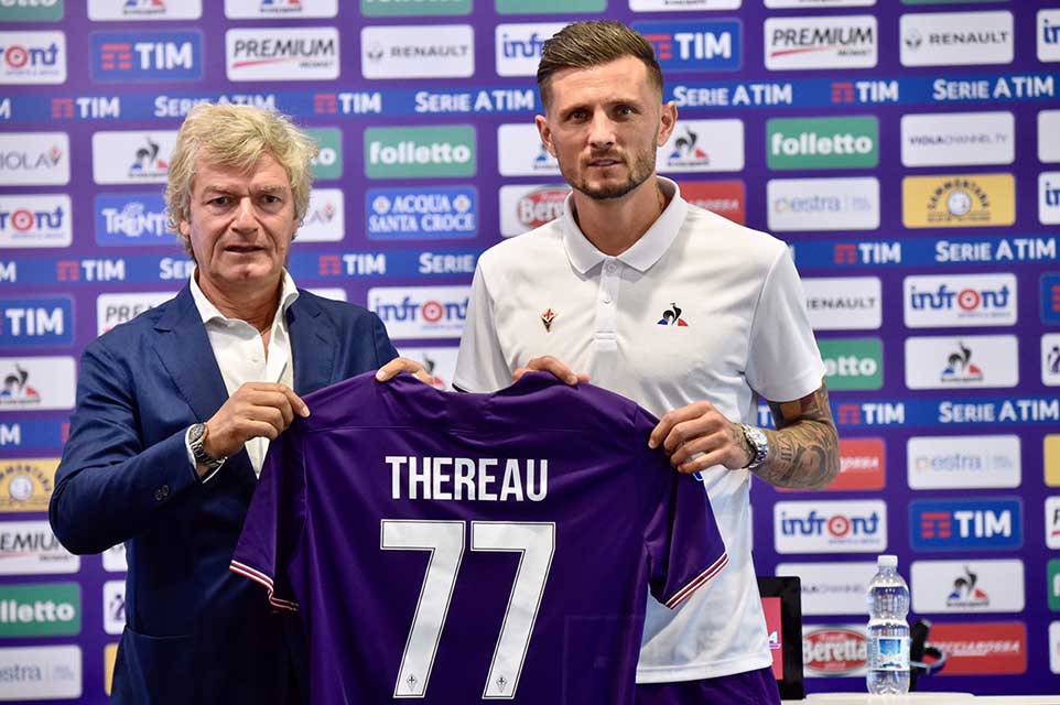 FIORENTINA 04-09-2017 GIANCARLO ANTOGNONI PRESENTA CYRIL THEREAU. GALASSI SILVANO