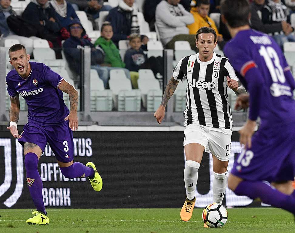 JUVENTUS-FIORENTINA 20-09-2017. CRISTIANO BIRAGHI E FEDERICO BERNARDESCHI. GALASSI SILVANO
