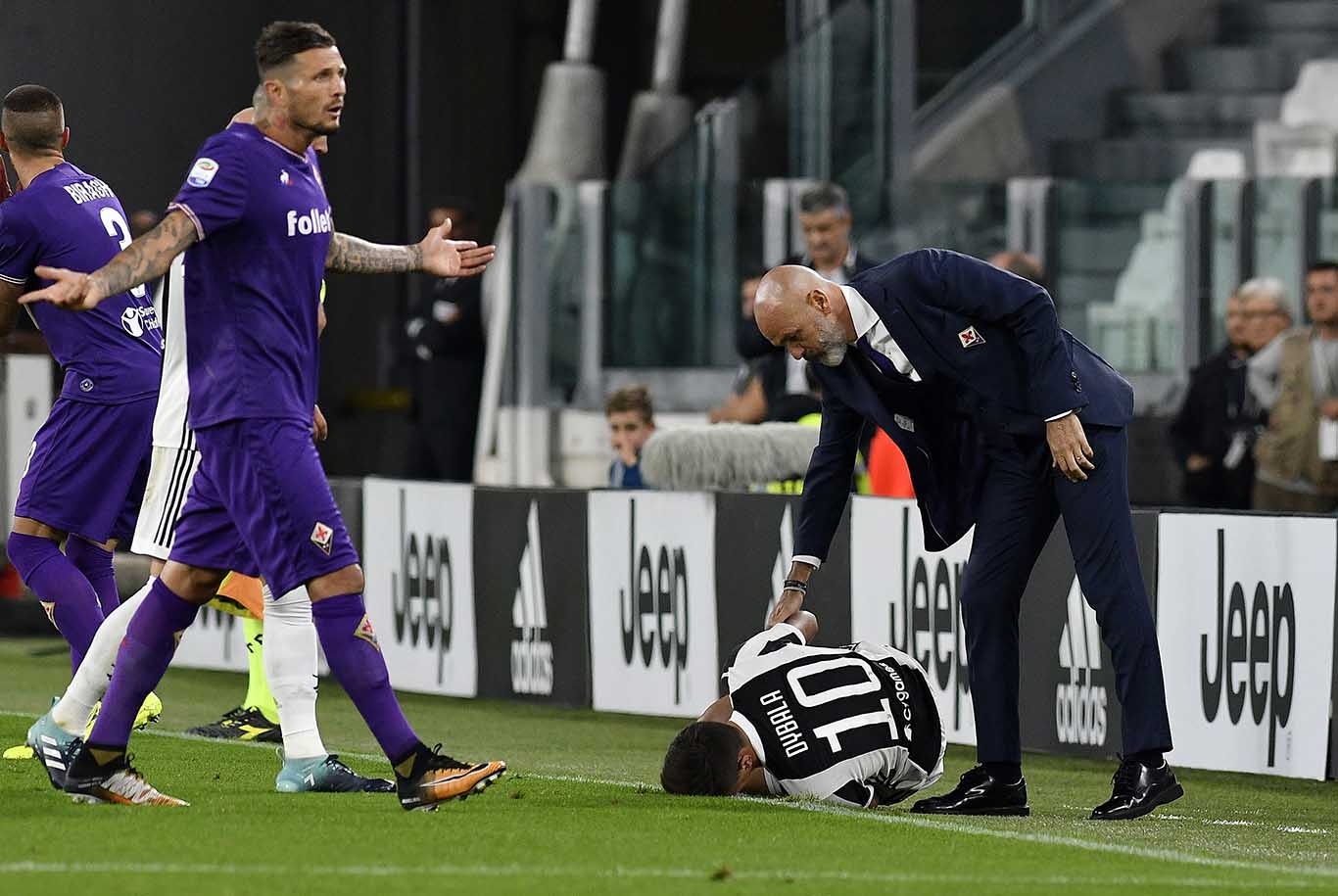 JUVENTUS-FIORENTINA. 20-09-2017. CYRIL THEREAU E STEFANO PIOLI. GALASSI SILVANO