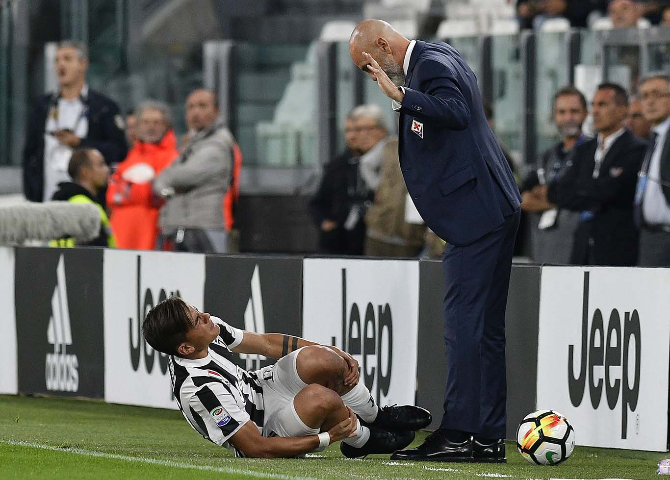 JUVENTUS-FIORENTINA. 20-09-2017. STEFANO PIOLI E DYBALA. GALASSI SILVANO
