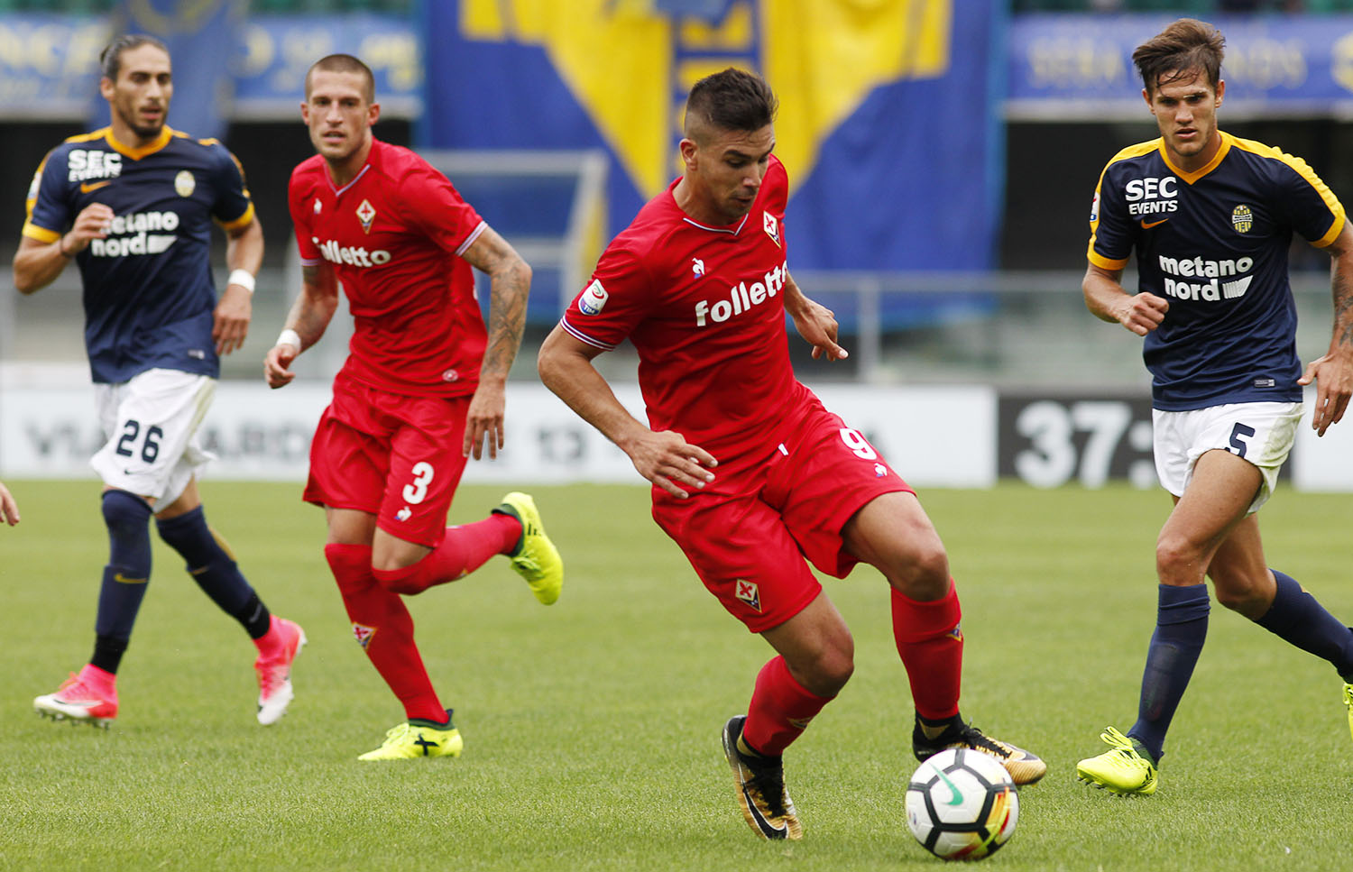 VERONA, ITALIA, 10 SETTEMBRE 2017, STADIO MARC'ANTONIO BENTEGODI, 3° GIORNATA CAMPIONATO SERIE A TIM 2017/2018, INCONTRO TRA LE SQUADRE DELL'HELLAS VERONA E DELLA FIORENTINA, NELLA FOTO: SIMEONE