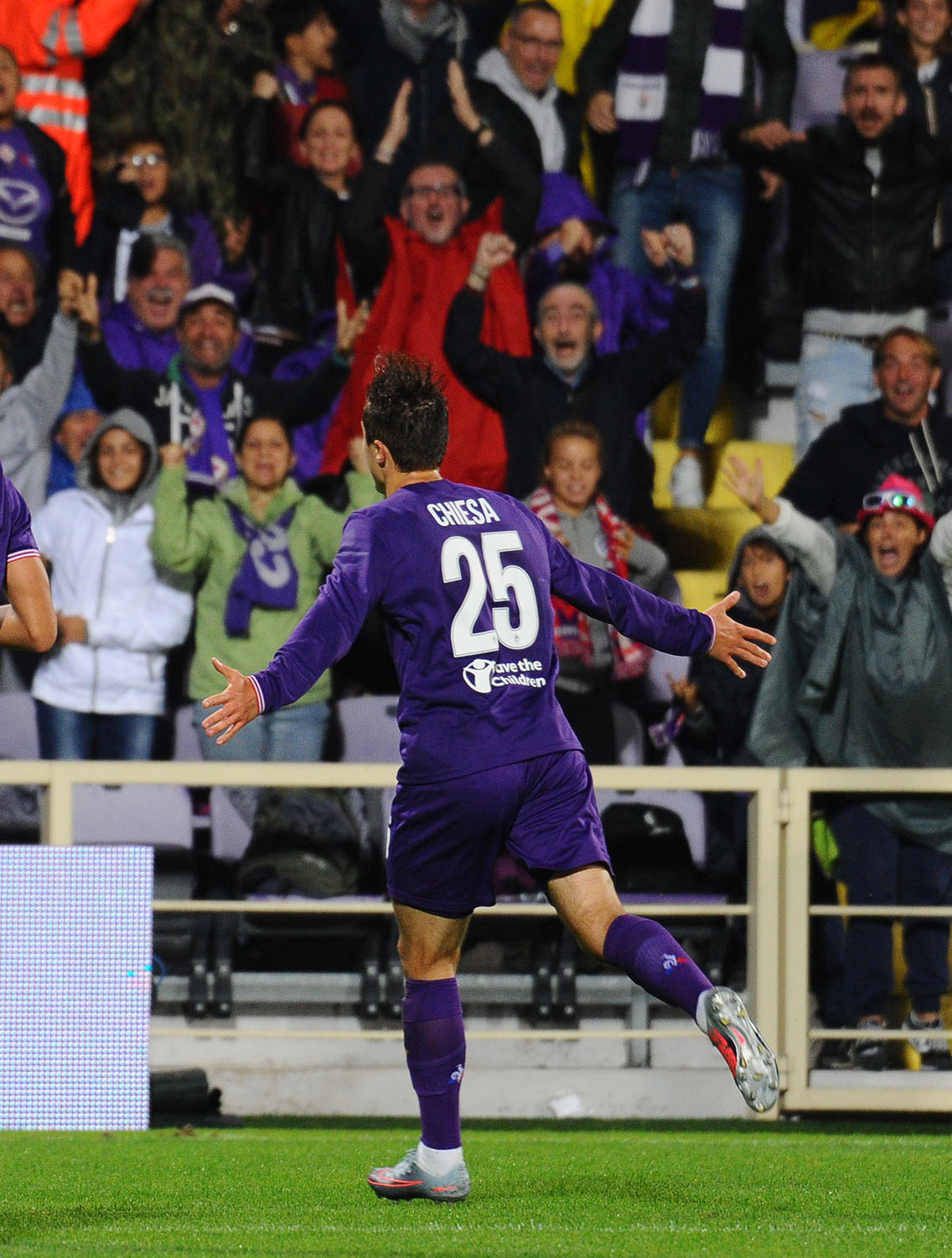 SERIE A 2017-/2018. FIORENTINA-ATALANTA. ESULTANZA DI CHIESA.SILPRESS