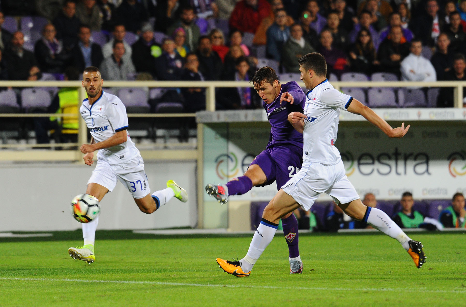 SERIE A 2017-/2018. FIORENTINA-ATALANTA. IL GOL DI CHIESA.SILPRESS