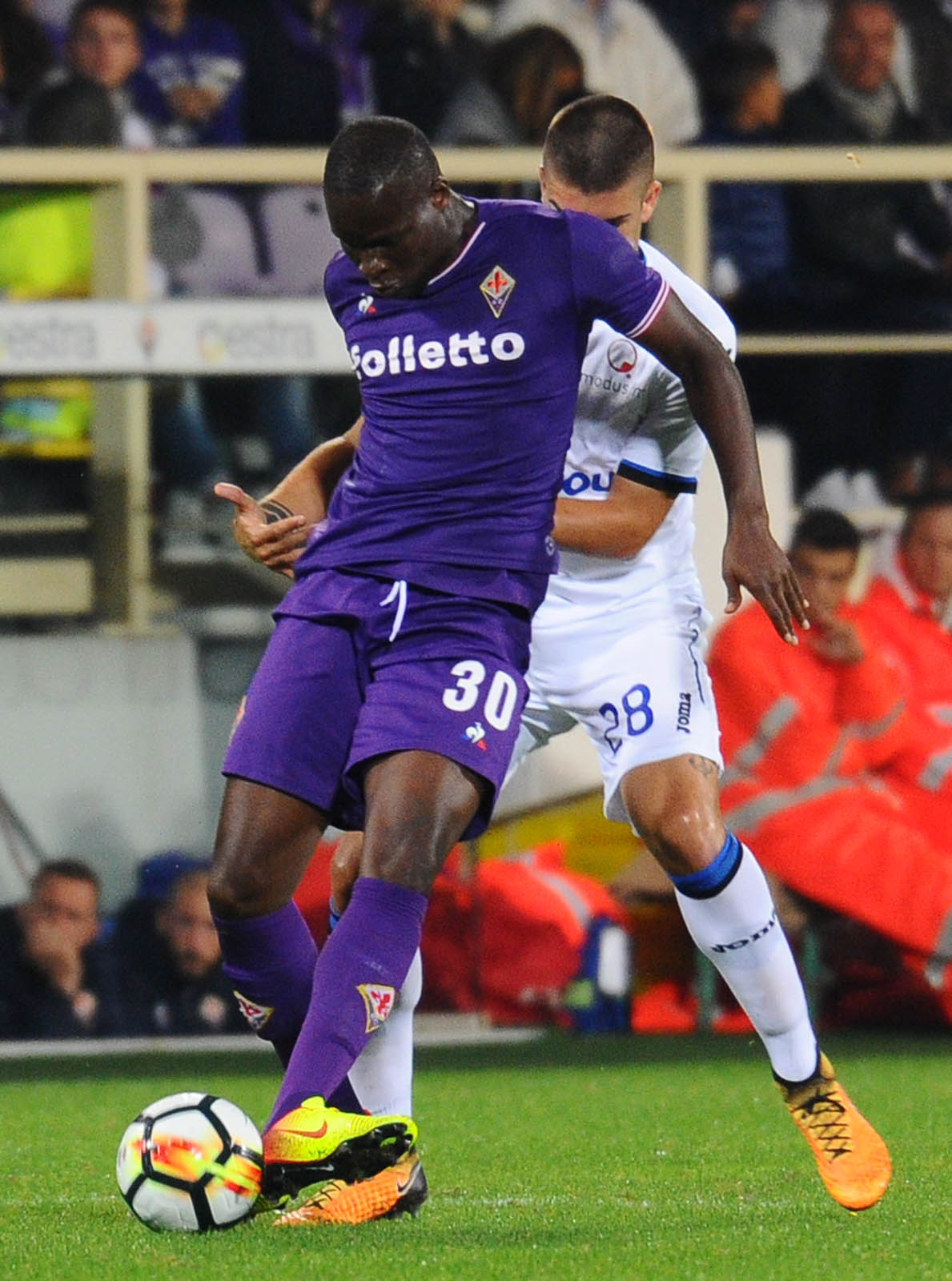 SERIE A 2017-/2018. FIORENTINA-ATALANTA.BABACAR IN AZIONE .SILPRESS