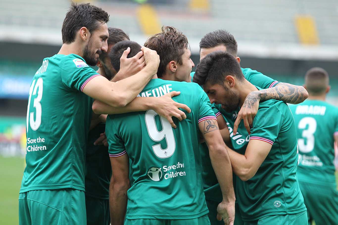 CHIEVO VERONA - FIORENTINA 01-10-2017 ESULTANZA DI GIOVANNI SIMEONE. SILPRESS/ALBERTO MARIANI