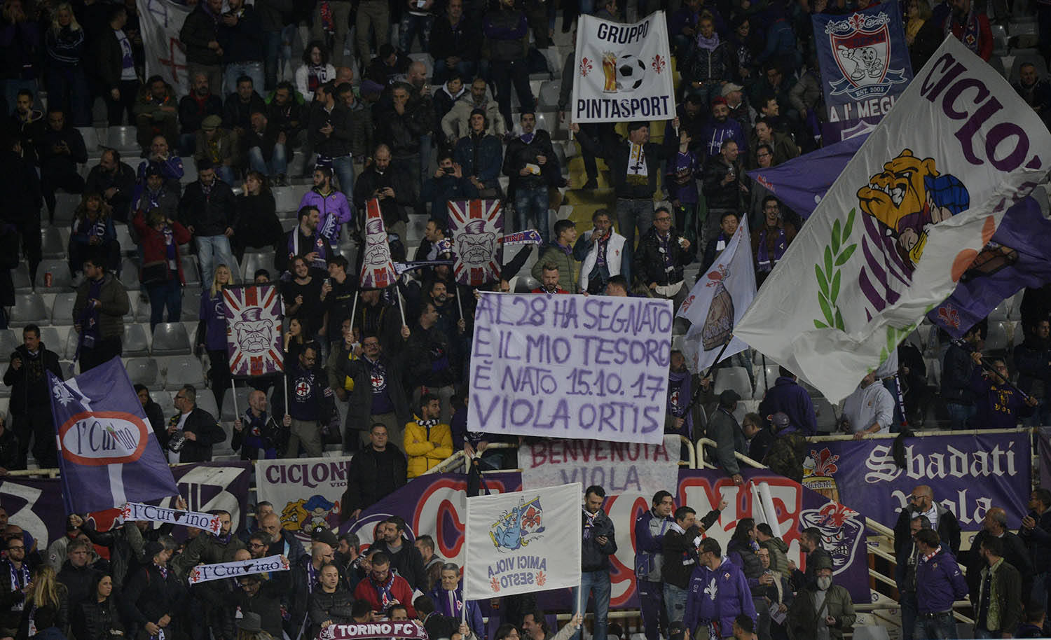 25-10-2017.FIORENTINA-TORINO. TIFOSI.SILPRESS