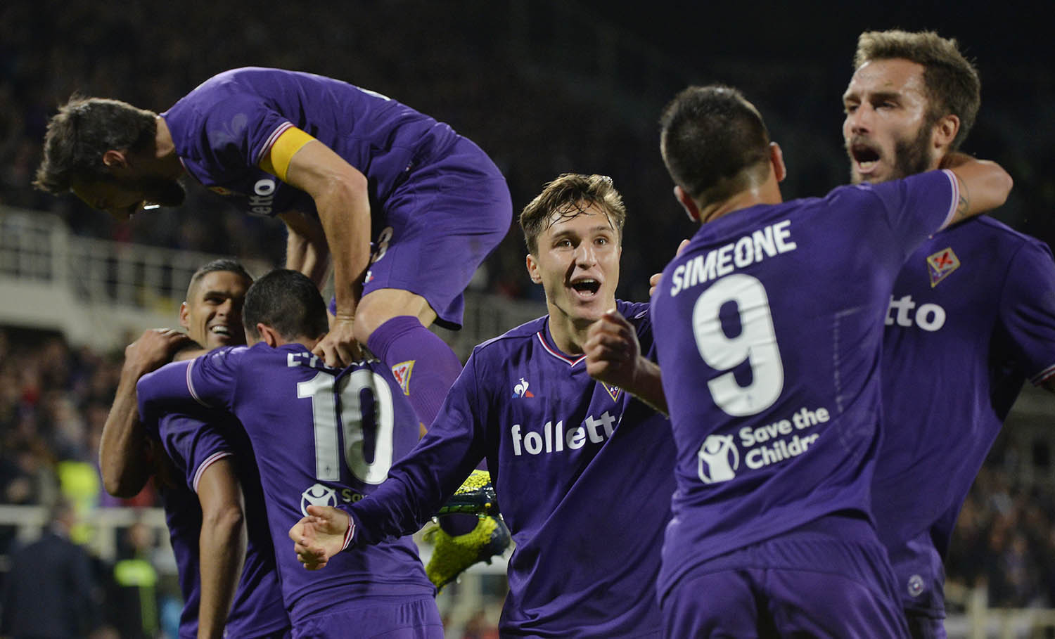 25-10-2017.FIORENTINA-TORINO. BENASSI E COMPAGNI ESULTANO DOPO IL GOL.SILPRESS