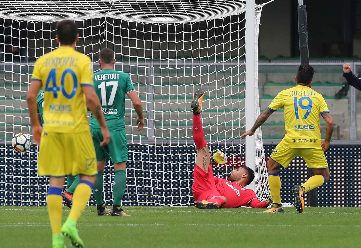 CHIEVO VERONA - FIORENTINA 01-10-2017 GOL DI CASTRO. SILPRESS/ALBERTO MARIANI