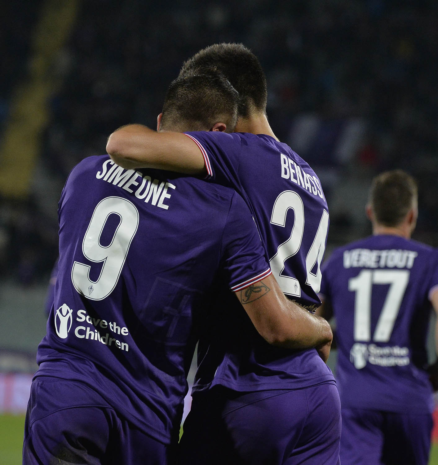25-10-2017.FIORENTINA-TORINO. BENASSI E SIMEONE ESULTANO DOPO IL GOL.SILPRESS