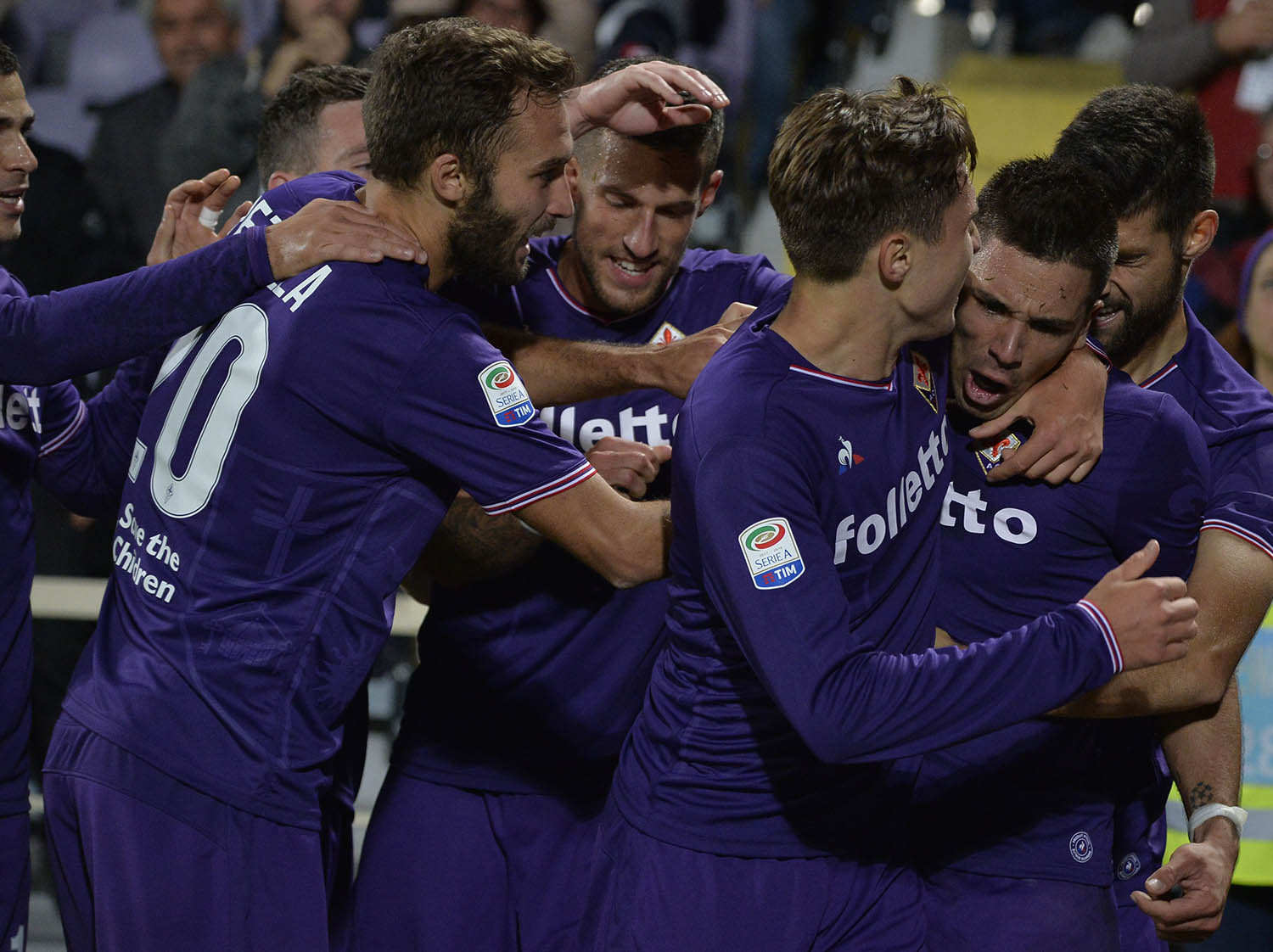 25-10-2017.FIORENTINA-TORINO. CHIESA SIMEONE E COMPAGNI ESULTANO DOPO IL GOL.SILPRESS